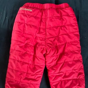 COLUMBIA snow pants- size 6-12 months EUC
